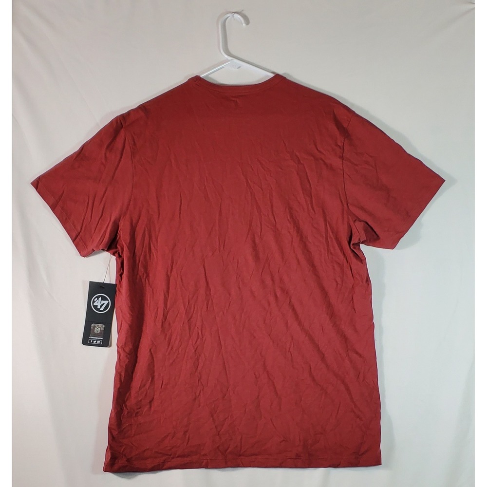 47 Brand Washington Commanders Football NFL Red T Shirt XL Mens Short Sleeve - Picture 7 of 9